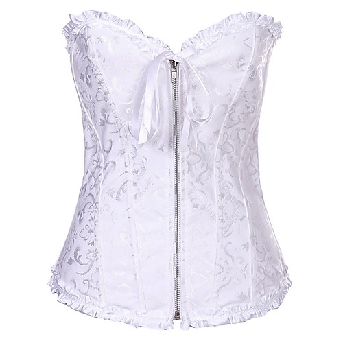 Women's Zipper Overbust Corset - Geometric, Bow / Basic White Black Blue S M L
Women's Zipper Overbust Corset - Geometric, Bow / Basic White Black Blue S M L