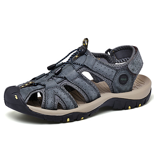 Men's Fall / Spring & Summer Casual Daily Outdoor Sandals Nappa Leather Breathable Non-slipping Shock Absorbing Black / Blue / Brown Color Block
Men's Fall / Spring & Summer Casual Daily Outdoor Sandals Nappa Leather Breathable Non-slipping Shock Absorbing Black / Blue / Brown Color Block