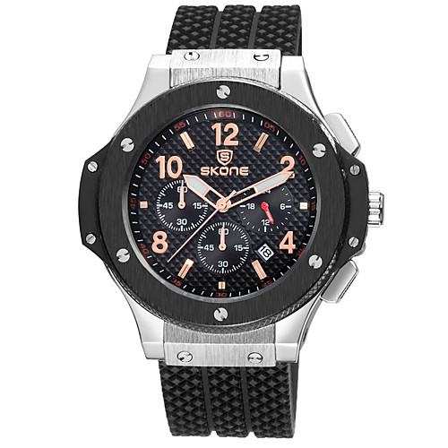 SKONE Men's Sport Watch Japanese Japanese Quartz Stainless Steel Silicone Black / Brown 30 m Water Resistant / Waterproof Calendar / date / day Casual Watch Analog Outdoor Fashion - Black / White
SKONE Men's Sport Watch Japanese Japanese Quartz Stainless Steel Silicone Black / Brown 30 m Water Resistant / Waterproof Calendar / date / day Casual Watch Analog Outdoor Fashion - Black / White