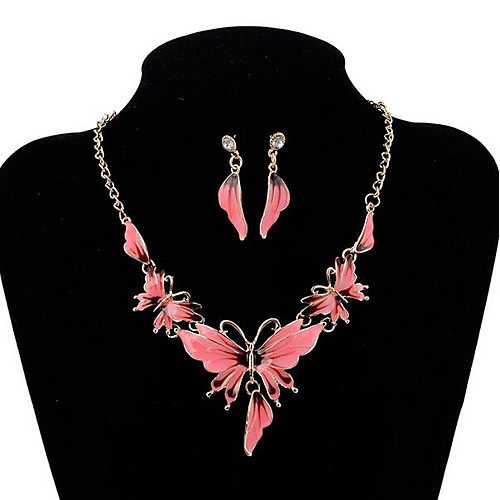 Jewelry Set Flower Flower Butterfly Animal Statement Ladies Vintage Party Fashion Elegant Rose Gold Plated Earrings Jewelry Green / Blue / Dark Pink For Party Special Occasion Anniversary Birthday
Jewelry Set Flower Flower Butterfly Animal Statement Ladies Vintage Party Fashion Elegant Rose Gold Plated Earrings Jewelry Green / Blue / Dark Pink For Party Special Occasion Anniversary Birthday