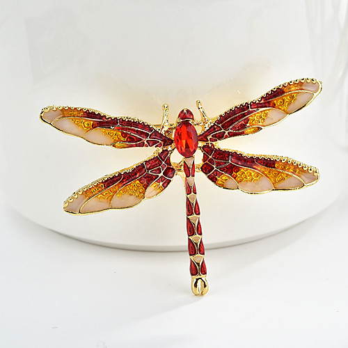 

Women's Brooches Classic Dragonfly Animal Cartoon Sweet Fashion Folk Style Brooch Jewelry Black Purple Red For Graduation Gift Daily Carnival Festival