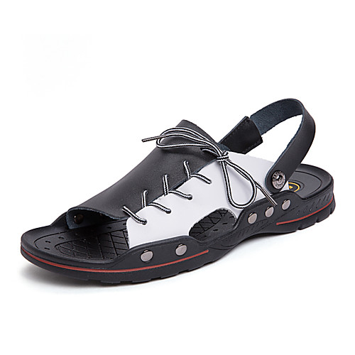 Men's Comfort Shoes Microfiber Spring & Summer Vintage Sandals Breathable Black / Black / White / White / Blue
Men's Comfort Shoes Microfiber Spring & Summer Vintage Sandals Breathable Black / Black / White / White / Blue