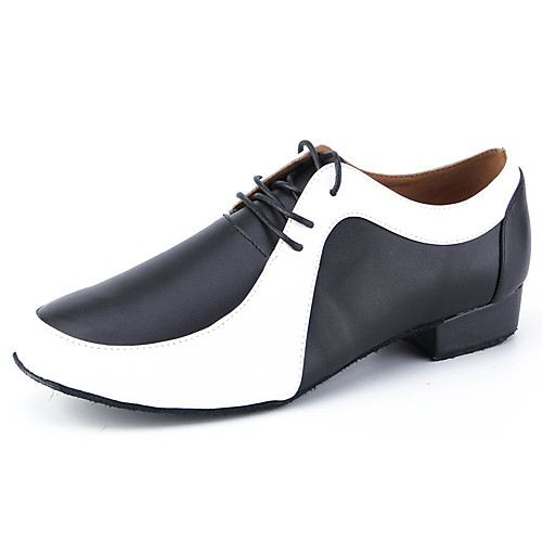 Men's Dance Shoes Cowhide Latin Shoes Heel Thick Heel Customizable Black / White / Performance / Leather / Practice
Men's Dance Shoes Cowhide Latin Shoes Heel Thick Heel Customizable Black / White / Performance / Leather / Practice