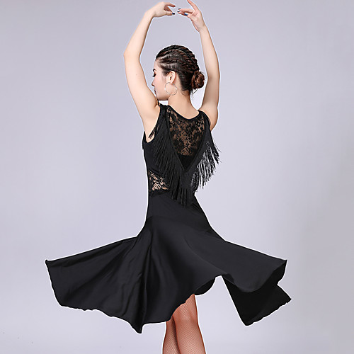 Latin Dance Dress Lace Tassel Women's Training Performance Sleeveless High Spandex Polyester
Latin Dance Dress Lace Tassel Women's Training Performance Sleeveless High Spandex Polyester