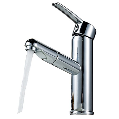 Kitchen faucet - Single Handle One Hole Chrome Pull-out / Pull-down Widespread Contemporary Kitchen Taps
Kitchen faucet - Single Handle One Hole Chrome Pull-out / Pull-down Widespread Contemporary Kitchen Taps