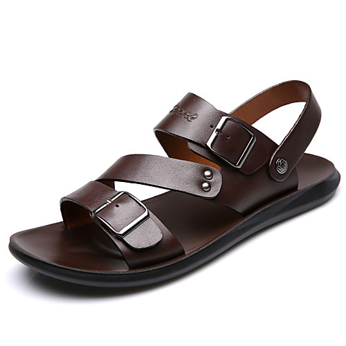 Men's Sandals Comfort Shoes Gladiator Sandals Roman Sandals Casual Roman Shoes Daily Beach Walking Shoes Cowhide Breathable Black Brown Summer / Beading
Men's Sandals Comfort Shoes Gladiator Sandals Roman Sandals Casual Roman Shoes Daily Beach Walking Shoes Cowhide Breathable Black Brown Summer / Beading