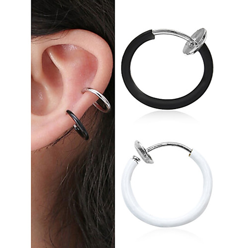 Men's Women's Stud Earrings Clip on Earring Ear Cuff Cowboy Punk Trendy Rock Hippie Resin Earrings Jewelry Black / White / Gold For Daily Street Holiday Bar Festival 1pc
Men's Women's Stud Earrings Clip on Earring Ear Cuff Cowboy Punk Trendy Rock Hippie Resin Earrings Jewelry Black / White / Gold For Daily Street Holiday Bar Festival 1pc