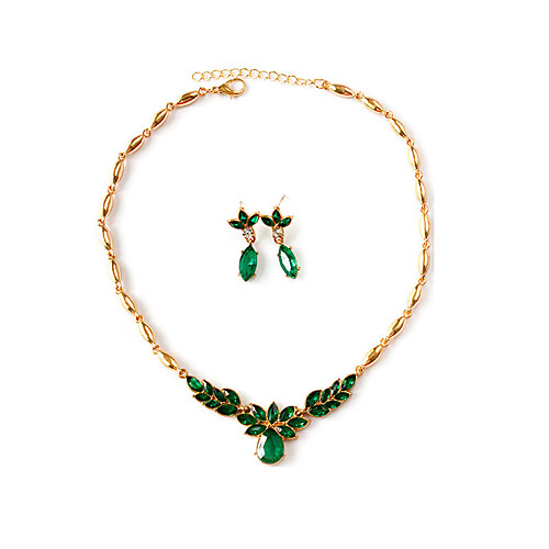 Women's Green Bridal Jewelry Sets Classic Leaf Love Stylish Elegant Cute Rhinestone Earrings Jewelry Green For Party Daily 1 set
Women's Green Bridal Jewelry Sets Classic Leaf Love Stylish Elegant Cute Rhinestone Earrings Jewelry Green For Party Daily 1 set