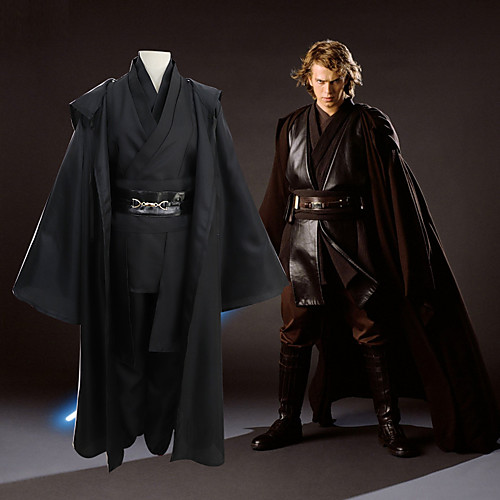 

Inspired by Cosplay Star Wars Cosplay Anakin Skywalker Sith Anime Cosplay Costumes Japanese Cosplay Suits Solid Colored Long Sleeve Top Pants Collar For Men's / Belt / Cloak / Sash / Ribbon / Belt