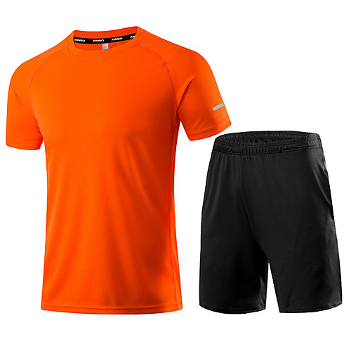 Men's 2 Piece Activewear Set Workout Outfits Athletic Athleisure Short Sleeve Quick Dry Breathable Soft Fitness Gym Workout Running Active Training Jogging Sportswear Solid Colored White Blue Orange
Men's 2 Piece Activewear Set Workout Outfits Athletic Athleisure Short Sleeve Quick Dry Breathable Soft Fitness Gym Workout Running Active Training Jogging Sportswear Solid Colored White Blue Orange