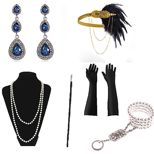 Necklace Earrings Bracelet Costume Accessory Sets Gloves Necklace Retro Vintage 1920s The Great Gatsby Artificial feather For The Great Gatsby Cosplay Halloween Carnival Women's Costume Jewelry
Necklace Earrings Bracelet Costume Accessory Sets Gloves Necklace Retro Vintage 1920s The Great Gatsby Artificial feather For The Great Gatsby Cosplay Halloween Carnival Women's Costume Jewelry