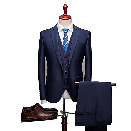 Tuxedos Standard Fit Notch Single Breasted One-button Polyester Solid Colored
Tuxedos Standard Fit Notch Single Breasted One-button Polyester Solid Colored