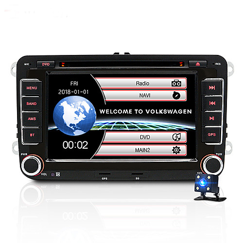 

JUNSUN 2531-S 7 inch 2 DIN Windows CE In-Dash Car DVD Player / Car MP5 Player / Car Multimedia Player GPS / MP3 / Built-in Bluetooth for Volkswagen / Skoda / Seat Support AVI / WMV / ASF MP3 / WMA
