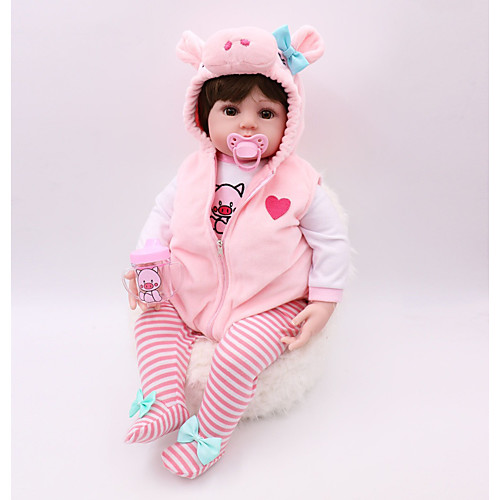 20 inch Reborn Doll Baby Girl Cute Artificial Implantation Brown Eyes Cloth 3/4 Silicone Limbs and Cotton Filled Body with Clothes and Accessories for Girls' Birthday and Festival Gifts
20 inch Reborn Doll Baby Girl Cute Artificial Implantation Brown Eyes Cloth 3/4 Silicone Limbs and Cotton Filled Body with Clothes and Accessories for Girls' Birthday and Festival Gifts