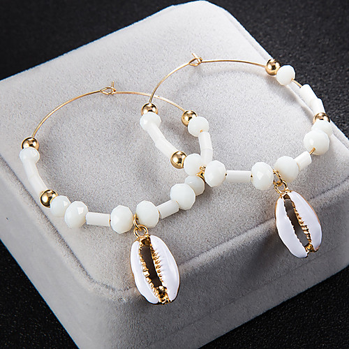 Women's Hoop Earrings Earrings Tropical Classic Elegant Vintage European Shell Earrings Jewelry White For Gift Daily Street Work 1 Pair
Women's Hoop Earrings Earrings Tropical Classic Elegant Vintage European Shell Earrings Jewelry White For Gift Daily Street Work 1 Pair
