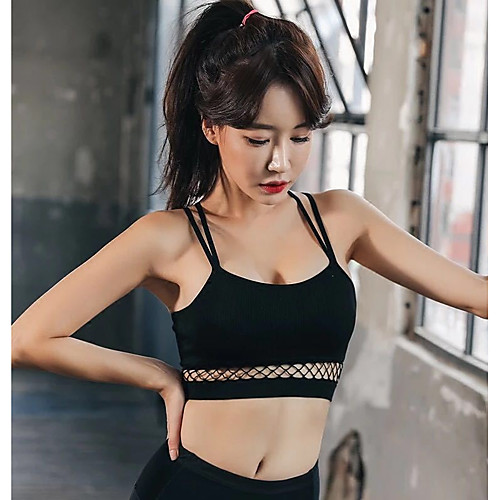Women's Bra Top Cross Back Yoga Running Fitness Lightweight Breathable Sweat-wicking Padded Light Support Black Silver Green Blue Dark Blue Solid Colored
Women's Bra Top Cross Back Yoga Running Fitness Lightweight Breathable Sweat-wicking Padded Light Support Black Silver Green Blue Dark Blue Solid Colored