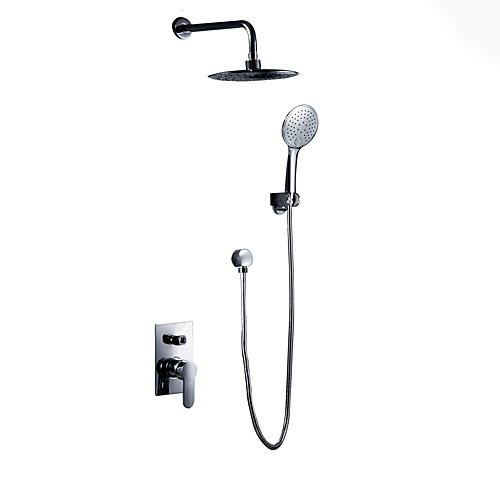 Shower Faucet Set - Handshower Included Chrome Wall Mounted Ceramic Valve Bath Shower Mixer Taps / Brass / Single Handle One Hole
Shower Faucet Set - Handshower Included Chrome Wall Mounted Ceramic Valve Bath Shower Mixer Taps / Brass / Single Handle One Hole