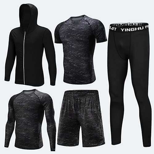 Men's Activewear Set Workout Outfits Compression Suit Athletic Short Sleeve 5pcs Winter UV Resistant Breathable Quick Dry Fitness Gym Workout Basketball Running Sportswear Plus Size Running Shorts
Men's Activewear Set Workout Outfits Compression Suit Athletic Short Sleeve 5pcs Winter UV Resistant Breathable Quick Dry Fitness Gym Workout Basketball Running Sportswear Plus Size Running Shorts