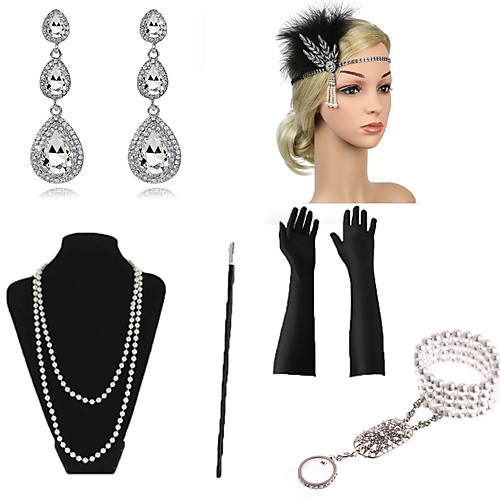 Necklace Earrings Bracelet Costume Accessory Sets Gloves Necklace Retro Vintage 1920s The Great Gatsby Artificial feather For The Great Gatsby Cosplay Halloween Carnival Women's Costume Jewelry
Necklace Earrings Bracelet Costume Accessory Sets Gloves Necklace Retro Vintage 1920s The Great Gatsby Artificial feather For The Great Gatsby Cosplay Halloween Carnival Women's Costume Jewelry
