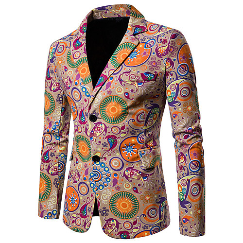 Rainbow Geometric / Rainbow Regular Fit Cotton / Linen Men's Suit - Notch lapel collar / Plus Size
Rainbow Geometric / Rainbow Regular Fit Cotton / Linen Men's Suit - Notch lapel collar / Plus Size