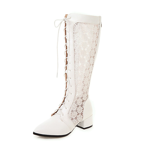 Women's PU(Polyurethane) Spring & Fall Vintage / British Boots Chunky Heel Pointed Toe Mid-Calf Boots White / Black / Party & Evening
Women's PU(Polyurethane) Spring & Fall Vintage / British Boots Chunky Heel Pointed Toe Mid-Calf Boots White / Black / Party & Evening