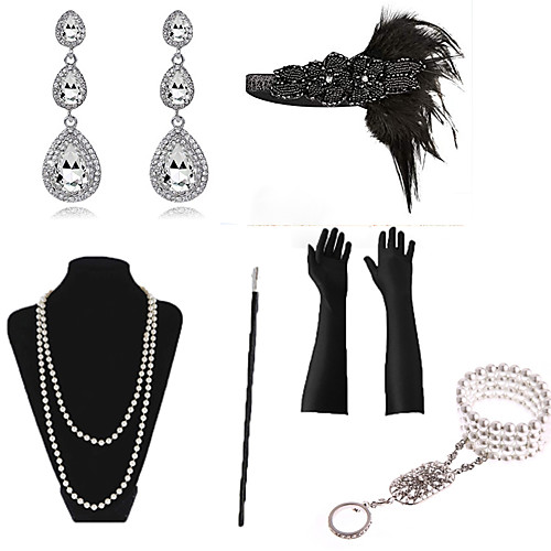Necklace Earrings Bracelet Costume Accessory Sets Gloves Necklace Retro Vintage 1920s The Great Gatsby Artificial feather For The Great Gatsby Cosplay Halloween Carnival Women's Costume Jewelry
Necklace Earrings Bracelet Costume Accessory Sets Gloves Necklace Retro Vintage 1920s The Great Gatsby Artificial feather For The Great Gatsby Cosplay Halloween Carnival Women's Costume Jewelry