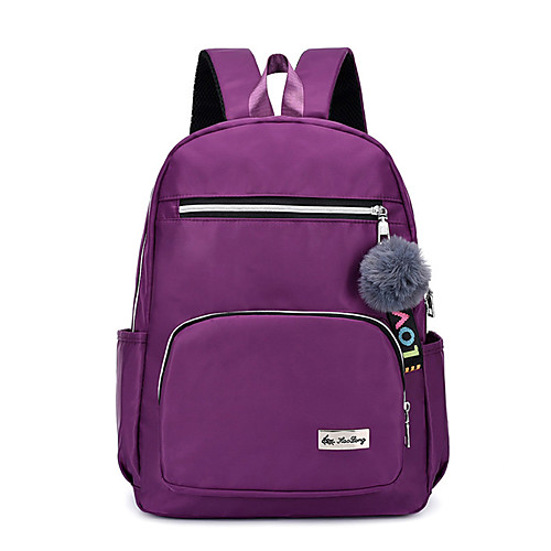 Nylon Synthetic Zipper School Bag Solid Color Daily Blue / Black / Purple / Fall & Winter
Nylon Synthetic Zipper School Bag Solid Color Daily Blue / Black / Purple / Fall & Winter