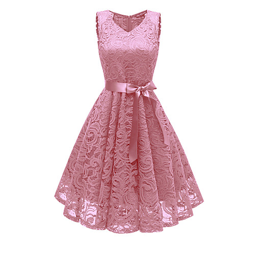 A-Line Minimalist Elegant Party Wear Cocktail Party Dress V Neck Sleeveless Short / Mini Lace with Bow(s) Pleats 2021
A-Line Minimalist Elegant Party Wear Cocktail Party Dress V Neck Sleeveless Short / Mini Lace with Bow(s) Pleats 2021