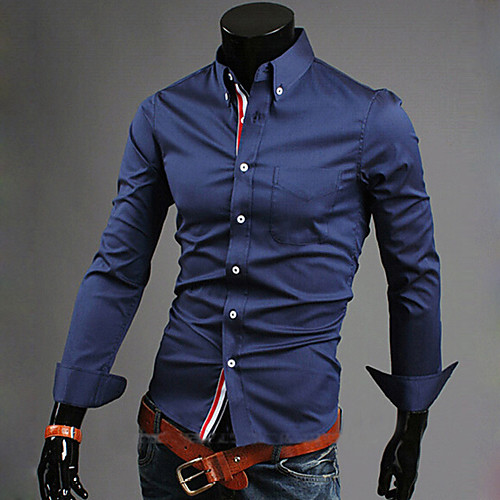 Men's Color Block Solid Colored Patchwork Shirt - Cotton Classic Collar Wine / White / Black / Navy Blue / Light Blue
Men's Color Block Solid Colored Patchwork Shirt - Cotton Classic Collar Wine / White / Black / Navy Blue / Light Blue