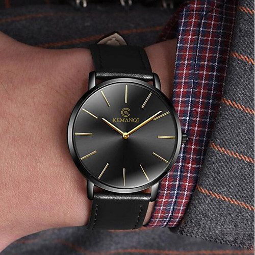 Men's Dress Watch Quartz Leather Black / Brown Casual Watch Analog Fashion Minimalist Simple watch - Black / Blue black / gold White / Brown One Year Battery Life
Men's Dress Watch Quartz Leather Black / Brown Casual Watch Analog Fashion Minimalist Simple watch - Black / Blue black / gold White / Brown One Year Battery Life