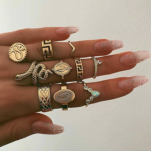 Women Ring Cubic Zirconia Gold Alloy Trendy 10pcs / Women's / Ring Set / Wedding
Women Ring Cubic Zirconia Gold Alloy Trendy 10pcs / Women's / Ring Set / Wedding