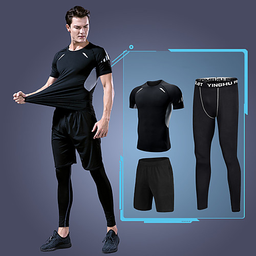 Men's Activewear Set Workout Outfits Compression Suit 3pcs Running Basketball Fitness UV Resistant Quick Dry Soft Sportswear Plus Size Clothing Suit Short Sleeve Activewear Stretchy Regular Fit
Men's Activewear Set Workout Outfits Compression Suit 3pcs Running Basketball Fitness UV Resistant Quick Dry Soft Sportswear Plus Size Clothing Suit Short Sleeve Activewear Stretchy Regular Fit