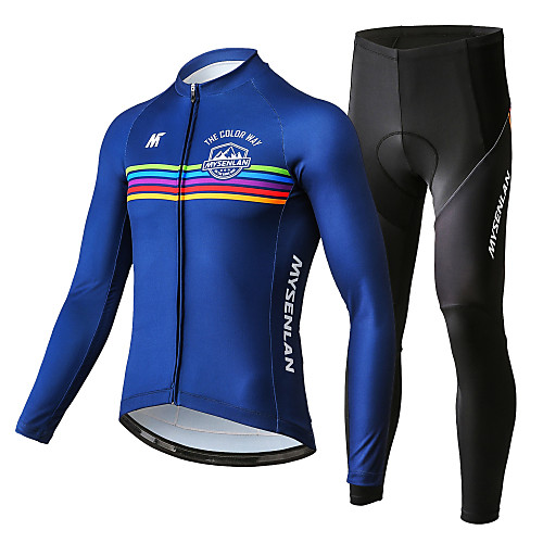 Mysenlan Men's Long Sleeve Cycling Jersey with Tights Dark Blue Bike Clothing Suit Sports Polyester Spandex Horizontal Stripes Mountain Bike MTB Road Bike Cycling Clothing Apparel
Mysenlan Men's Long Sleeve Cycling Jersey with Tights Dark Blue Bike Clothing Suit Sports Polyester Spandex Horizontal Stripes Mountain Bike MTB Road Bike Cycling Clothing Apparel