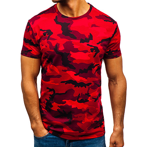 Men's Tee T shirt Shirt Military Short Sleeve Daily Tops Cotton Basic Casual Streetwear Round Neck Red camouflage Light gray camouflage Dark gray camouflage
Men's Tee T shirt Shirt Military Short Sleeve Daily Tops Cotton Basic Casual Streetwear Round Neck Red camouflage Light gray camouflage Dark gray camouflage