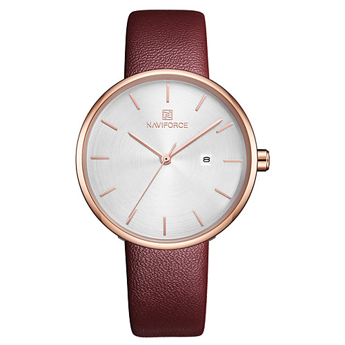 NAVIFORCE Women's Quartz Watches Elegant Minimalist Black Blue Red PU Leather Chinese Quartz Black Silver Red Water Resistant / Waterproof Calendar / date / day Casual Watch 30 m 1 pc Analog Two
NAVIFORCE Women's Quartz Watches Elegant Minimalist Black Blue Red PU Leather Chinese Quartz Black Silver Red Water Resistant / Waterproof Calendar / date / day Casual Watch 30 m 1 pc Analog Two