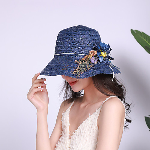Women's Active Basic Cute Straw Straw Hat-Floral Solid Colored Spring Summer Blushing Pink Khaki Blue
Women's Active Basic Cute Straw Straw Hat-Floral Solid Colored Spring Summer Blushing Pink Khaki Blue