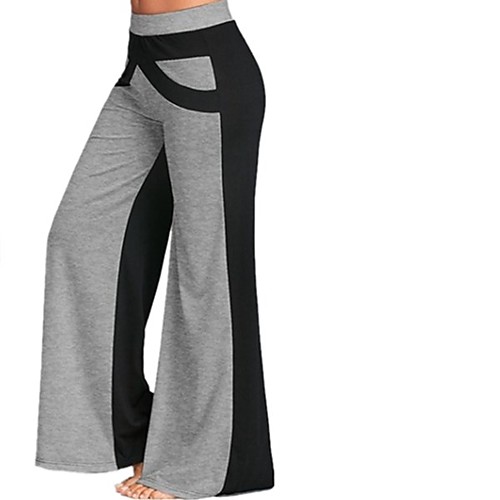 Women's Plus Size Wide Leg Pants - Color Block Patchwork White Blue Gray S / M / L
Women's Plus Size Wide Leg Pants - Color Block Patchwork White Blue Gray S / M / L