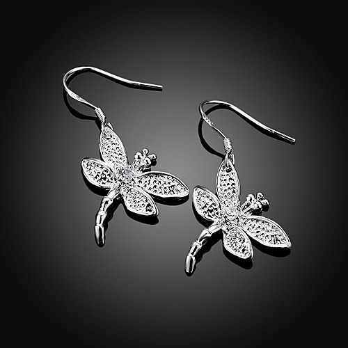 Women's Drop Earrings 3D Dragonfly Stylish Simple Silver Plated Earrings Jewelry Silver For Daily Work 1 Pair 
Women's Drop Earrings 3D Dragonfly Stylish Simple Silver Plated Earrings Jewelry Silver For Daily Work 1 Pair