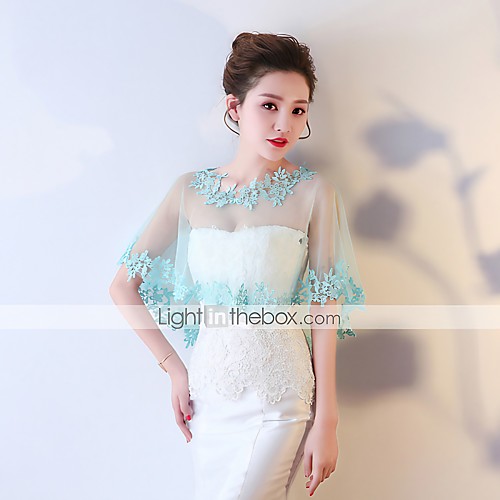 Sleeveless Capelets Tulle / Polyester Wedding / Party / Evening Women's Wrap With Embroidery
Sleeveless Capelets Tulle / Polyester Wedding / Party / Evening Women's Wrap With Embroidery