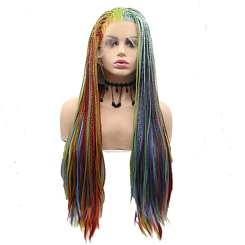 Synthetic Lace Front Wig Dreadlocks / Faux Locs Matte Afro Layered Haircut Braid Lace Front Wig Long Rainbow Synthetic Hair 24 inch Women's Women Sexy Lady Hot Sale Red Blue Sylvia
Synthetic Lace Front Wig Dreadlocks / Faux Locs Matte Afro Layered Haircut Braid Lace Front Wig Long Rainbow Synthetic Hair 24 inch Women's Women Sexy Lady Hot Sale Red Blue Sylvia