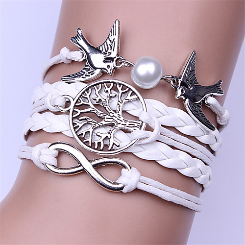 Men's Women's Leather Bracelet Braided Infinity Fashion Alloy Bracelet Jewelry White / Blue / Brown For Daily Festival
Men's Women's Leather Bracelet Braided Infinity Fashion Alloy Bracelet Jewelry White / Blue / Brown For Daily Festival
