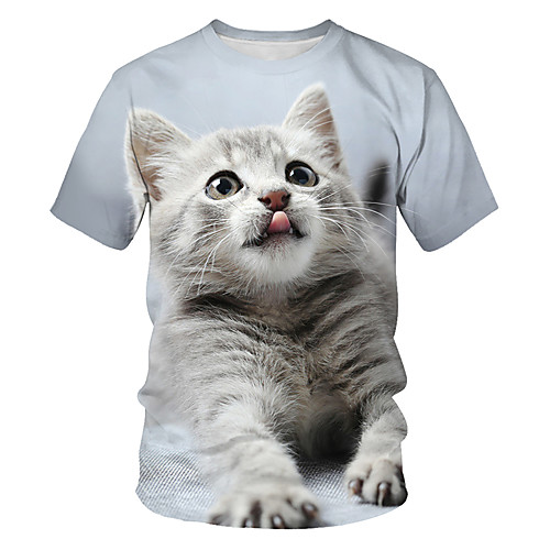 Men's 3D Graphic Print T-shirt Basic Street chic Casual / Daily Round Neck Gray / Short Sleeve / Animal
Men's 3D Graphic Print T-shirt Basic Street chic Casual / Daily Round Neck Gray / Short Sleeve / Animal