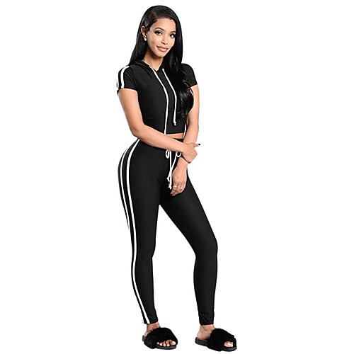 Women's 2-Piece Patchwork Tracksuit 2pcs Winter Running Fitness Lightweight Breathable Quick Dry Sportswear Clothing Suit Short Sleeve Activewear Micro-elastic Regular Fit / Sweat-wicking
Women's 2-Piece Patchwork Tracksuit 2pcs Winter Running Fitness Lightweight Breathable Quick Dry Sportswear Clothing Suit Short Sleeve Activewear Micro-elastic Regular Fit / Sweat-wicking