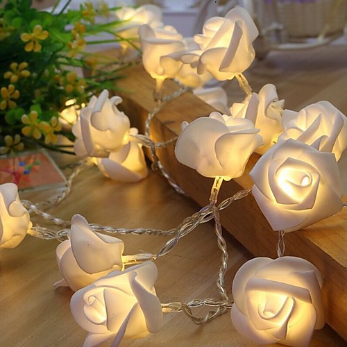 3m 20 LEDs Rose String Lights Warm White Valentine Party Holiday Decorative AA Batteries Powered 1 set
3m 20 LEDs Rose String Lights Warm White Valentine Party Holiday Decorative AA Batteries Powered 1 set