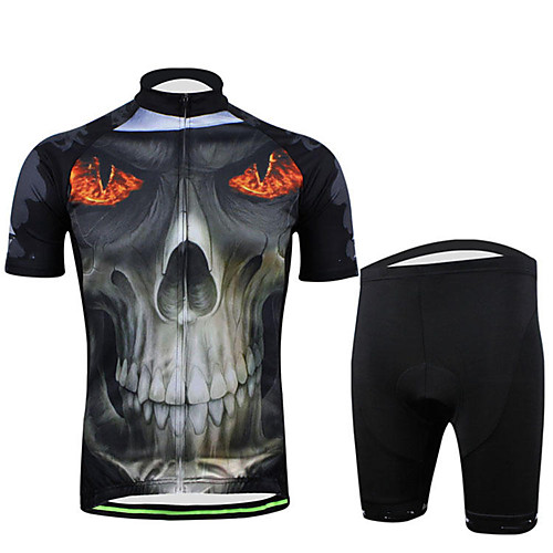 Men's Short Sleeve Cycling Jersey with Shorts Black / White Skull Bike Clothing Suit UV Resistant Breathable Moisture Wicking Quick Dry Sports Skull Mountain Bike MTB Road Bike Cycling Clothing
Men's Short Sleeve Cycling Jersey with Shorts Black / White Skull Bike Clothing Suit UV Resistant Breathable Moisture Wicking Quick Dry Sports Skull Mountain Bike MTB Road Bike Cycling Clothing