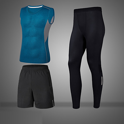 Men's Activewear Set Workout Outfits Compression Suit Athletic Sleeveless 3pcs Breathable Quick Dry Soft Fitness Gym Workout Basketball Running Sportswear Plus Size Clothing Suit Blue Dark Gray Light
Men's Activewear Set Workout Outfits Compression Suit Athletic Sleeveless 3pcs Breathable Quick Dry Soft Fitness Gym Workout Basketball Running Sportswear Plus Size Clothing Suit Blue Dark Gray Light