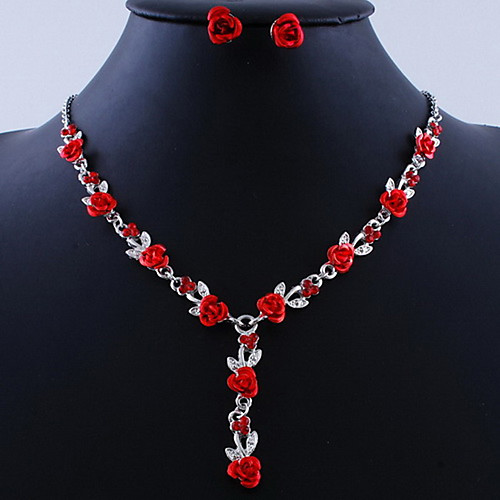 Women's Jewelry Set Bridal Jewelry Sets Flower Shape Stylish Classic Elegant Earrings Jewelry Blue / Red / Blushing Pink For Party Evening Engagement Festival
Women's Jewelry Set Bridal Jewelry Sets Flower Shape Stylish Classic Elegant Earrings Jewelry Blue / Red / Blushing Pink For Party Evening Engagement Festival