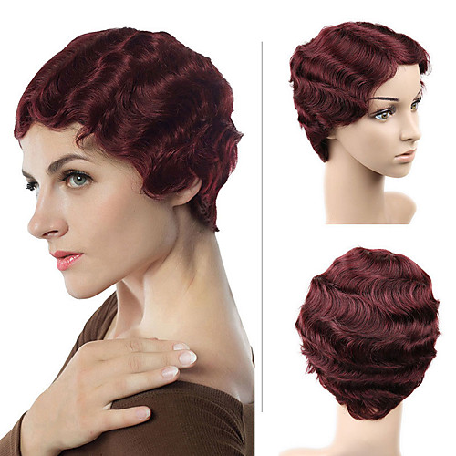 Human Hair Wig Short Wavy Bob Party Women Sexy Lady Machine Made Brazilian Hair Women's Black#1B Dark Burgundy Dark Brown 6 inch
Human Hair Wig Short Wavy Bob Party Women Sexy Lady Machine Made Brazilian Hair Women's Black#1B Dark Burgundy Dark Brown 6 inch