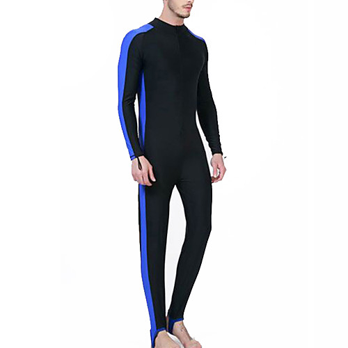 

SBART Men's Rash Guard Dive Skin Suit Spandex Diving Suit SPF50 UV Sun Protection Breathable Full Body Front Zip - Diving Surfing Water Sports Patchwork Spring Summer / Quick Dry / Stretchy