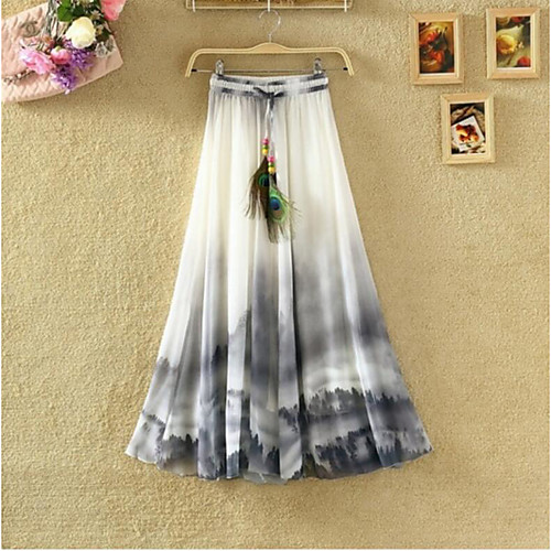 Women's Basic / Boho A Line / Swing Skirts - Floral Chiffon / Print Purple Yellow Blushing Pink S M L / Loose
Women's Basic / Boho A Line / Swing Skirts - Floral Chiffon / Print Purple Yellow Blushing Pink S M L / Loose